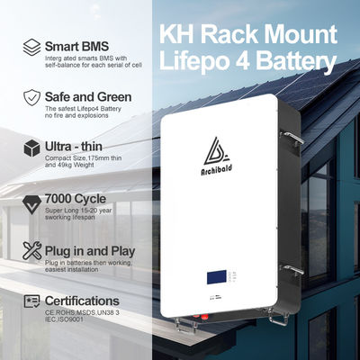 Hybrydowa sieć zasilania Lifepo4 Home Bateria 48V 200ah 10Kwh 51.2v 300ah Baterie litowo-jonowe z WIFI