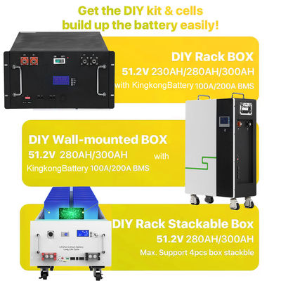 280Ah OEM 48V LiFePO4 Baterie Box For DIY Energy Storage Systems 16S Server Rack Unit