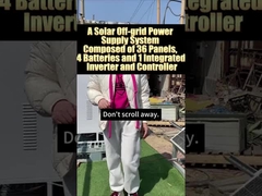 System wytwarzania energii słonecznej składający się z 4 akumulatorów, 1 zintegrowanego falownika i