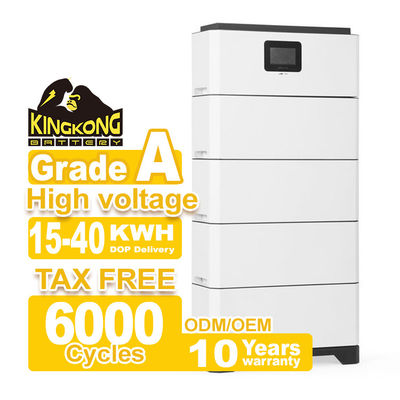 Podłączenie do sieci hybrydowej szeroko dopasowany inwerter LFP modułowy układany akumulator wysokiego napięcia domowy system magazynowania energii 15-40